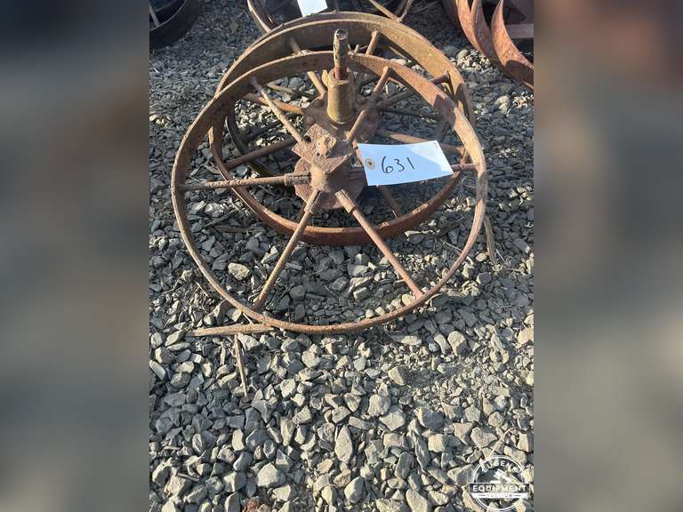 Lot of 3 Antique Steel Wheels