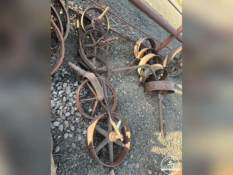 5 Antique Steel Wheels