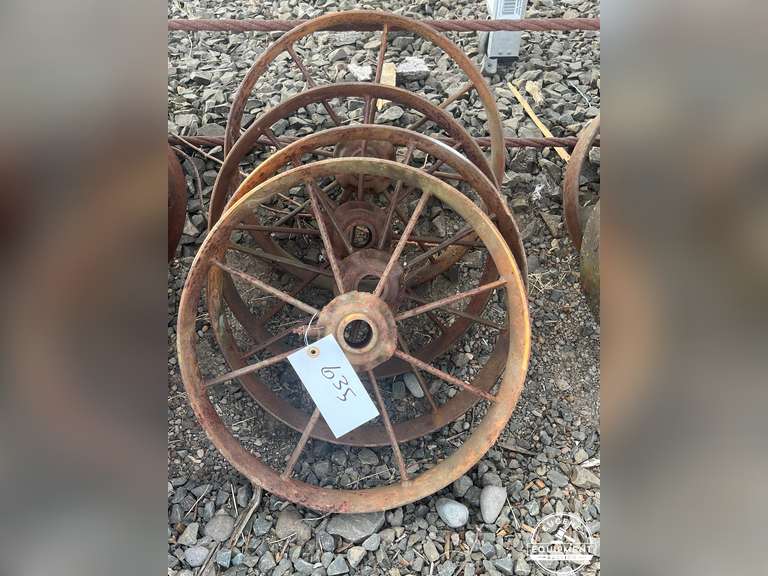 Lot of 4 Antique Steel Wheels