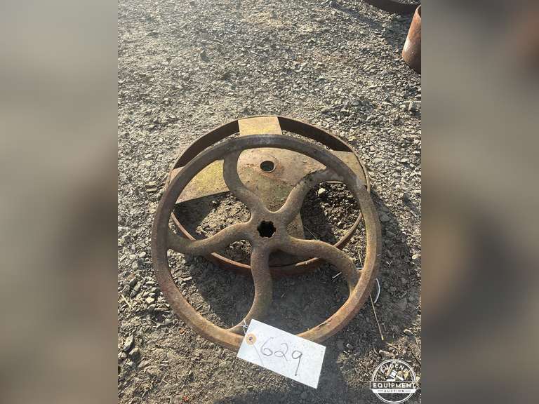 Lot of 2 Antique Steel Wheels