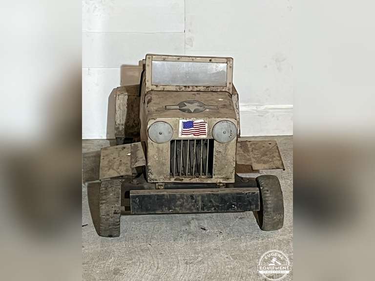 Vintage Metal Gas Powered Military Style Jeep