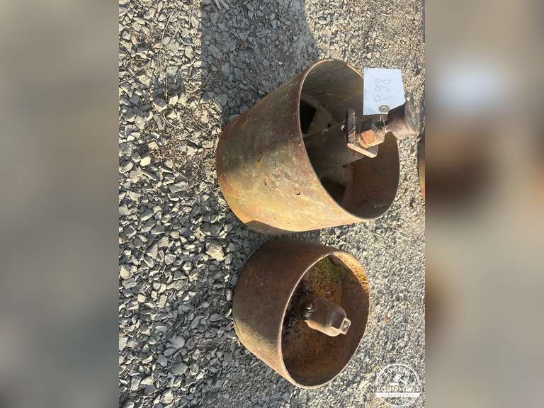 Lot of 2 Antique Steel Wheels