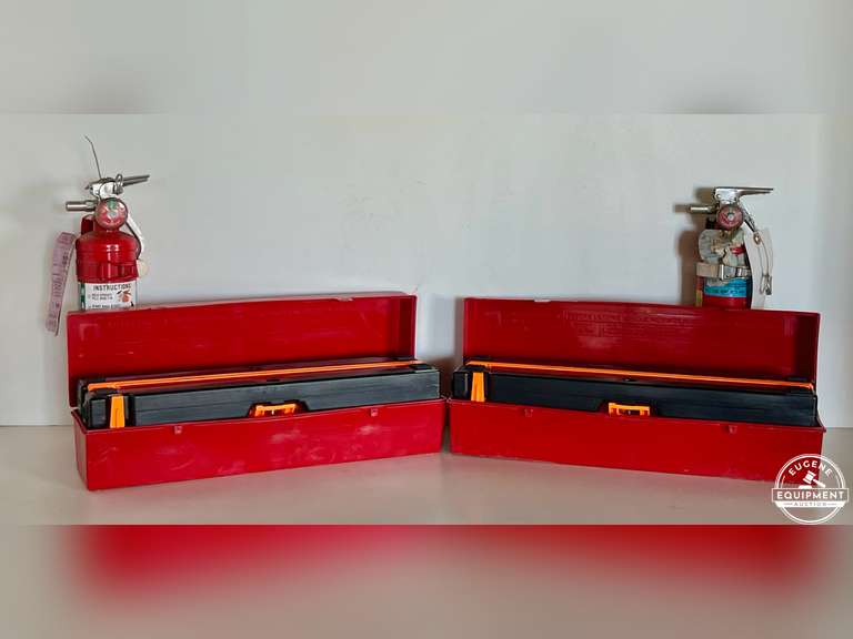 Lot of 2 Fire Extinguishers & 2 Emergency Roadside Kits
