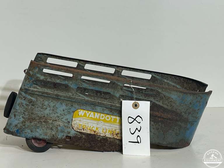 Wyandotte Truck Lines Vintage Cattle Trailer