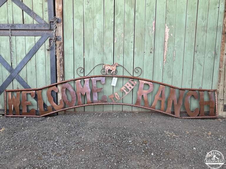 10' Metal Welcome To The Ranch SIgn
