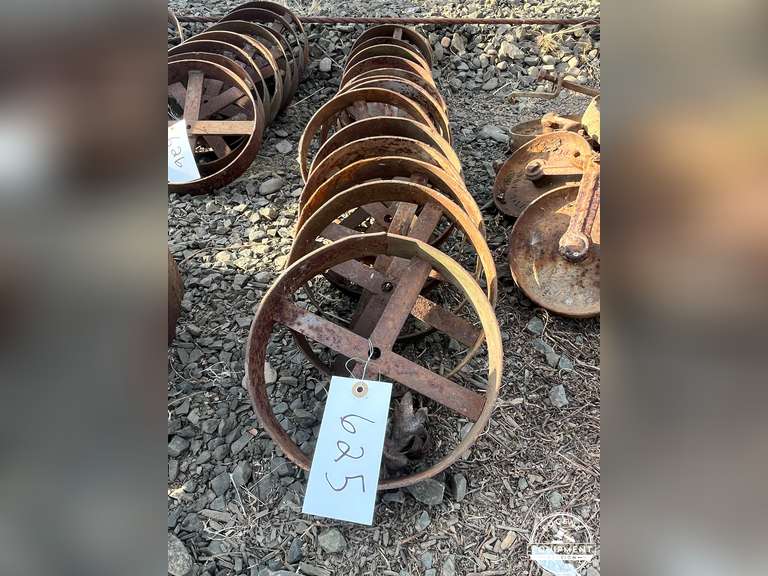 Lot of 15 Antique Steel Wheels