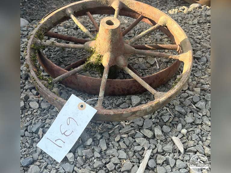 Lot of 2 Antique Steel Wheels