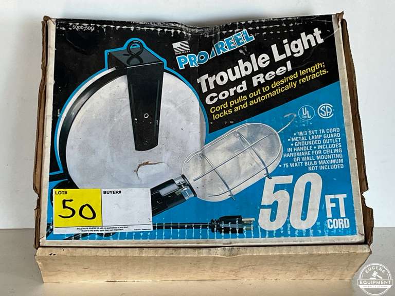50' Trouble Light Cord Reel
