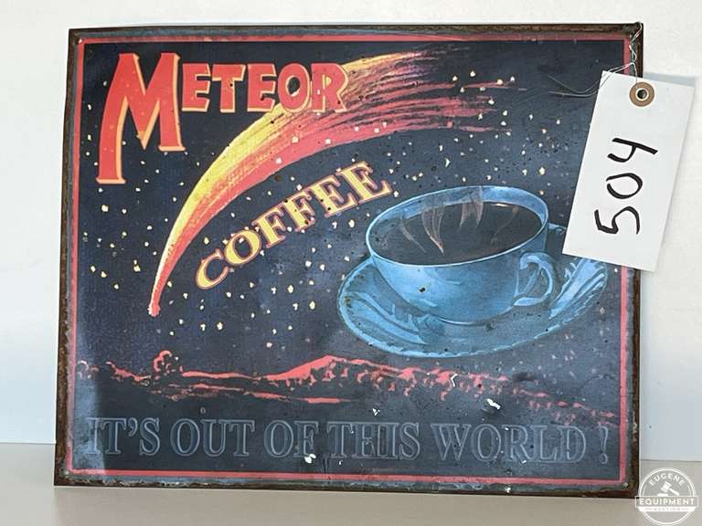 Meteor Coffee Collectible Sign
