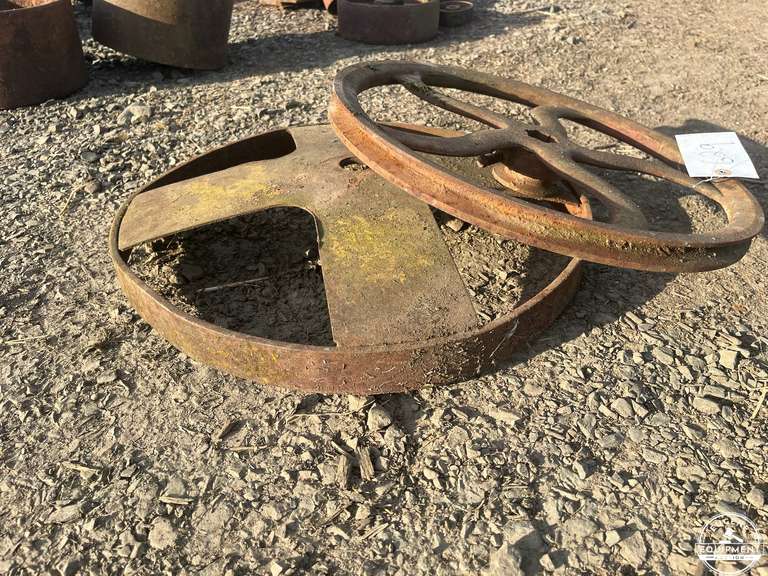Lot of 2 Antique Steel Wheels