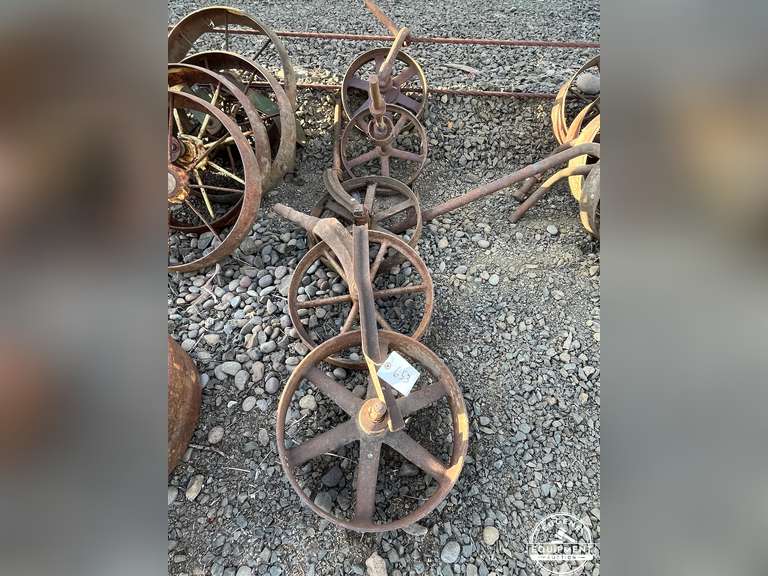 5 Antique Steel Wheels
