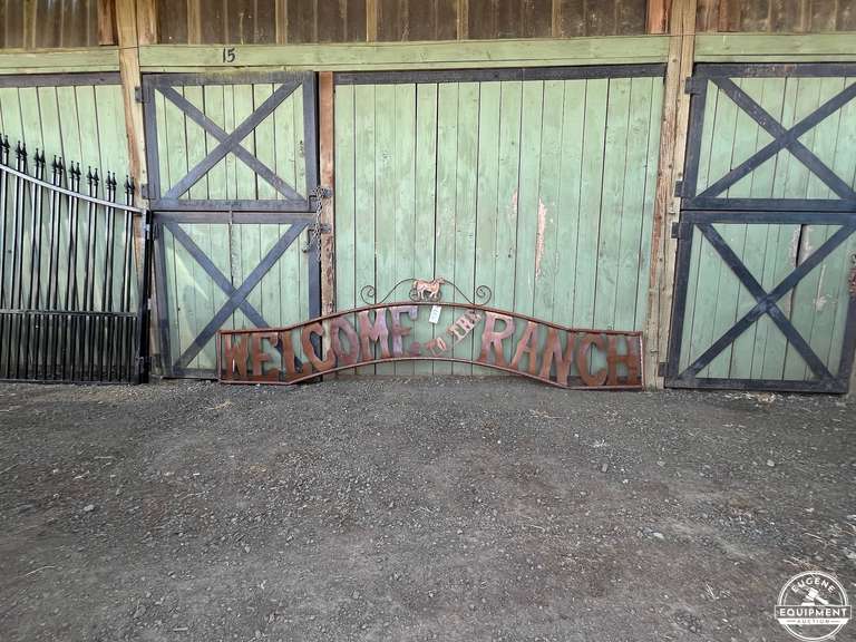 10' Metal Welcome To The Ranch SIgn