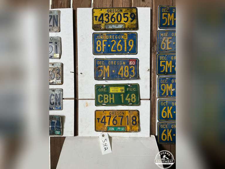 1960's-1980's Oregon License Plates