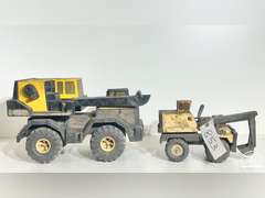 1980's Tonka Turbo Diesel XMB-995 Clam Bucket Loader Crane Truck & Remco Crane Bucket Truck