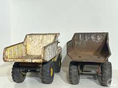 Tonka 25th Anniversary Silver Edition Dump Truck & Mighty Tonka Dump Truck
