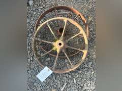 Lot of 2 Antique Steel Wheels