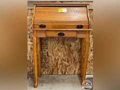 Wood Roll Top Desk