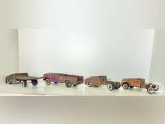 3 Vintage Strutco or Nylint Trucks & 1 Tonka