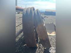 2 Large Antique Steel Wheels