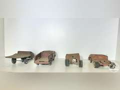 3 Vintage Strutco or Nylint Trucks & 1 Tonka