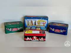 Lot of 4 Collectible Coke A Cola Tins
