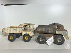 Tonka 25th Anniversary Silver Edition Dump Truck & Mighty Tonka Dump Truck