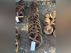 Lot of 15 Antique Steel Wheels