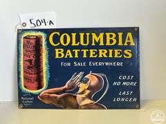 Columbia Batteries Sign (Porcelain)