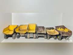 Lot of 6 Assorted Vintage Tonka, Nylint & Remco Dump Trucks