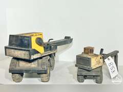 1980's Tonka Turbo Diesel XMB-995 Clam Bucket Loader Crane Truck & Remco Crane Bucket Truck