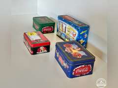 Lot of 4 Collectible Coke A Cola Tins