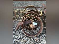 4 Antique Steel Wheels