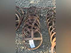 Lot of 9 Antique Steel Wheels