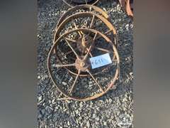 Lot of 3 Antique Steel Wheels
