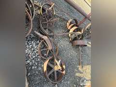 5 Antique Steel Wheels