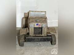 Vintage Metal Gas Powered Military Style Jeep