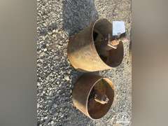Lot of 2 Antique Steel Wheels