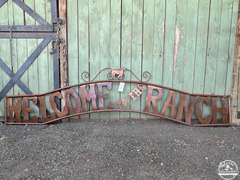 10' Metal Welcome To The Ranch SIgn