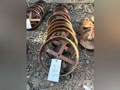 Lot of 15 Antique Steel Wheels