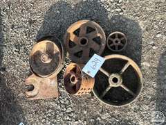 Lot of 6 Antique Steel Wheels