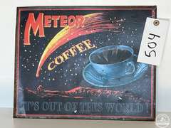 Meteor Coffee Collectible Sign