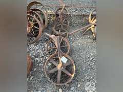 5 Antique Steel Wheels