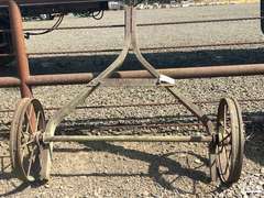 Antique Axle w/ Steel Wheels & Part of Trailer Frame