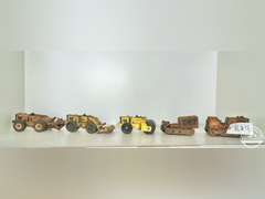 2 Tonka Bulldozers, 2 Tonka Loaders & Tonka 1960's Rare Steam Roller