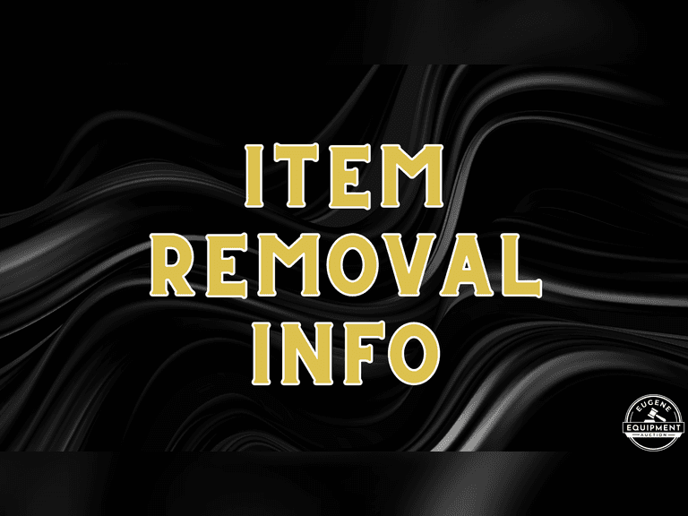Item Removal Information
