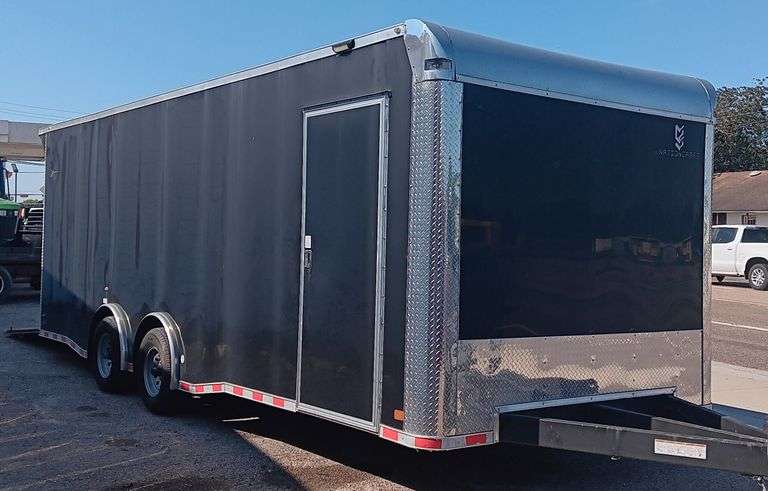 Bank Repo, 2024 Nationcraft 8.5x24 Double Axle Enclosed Car Hauler Trailer 10,000lb GVW