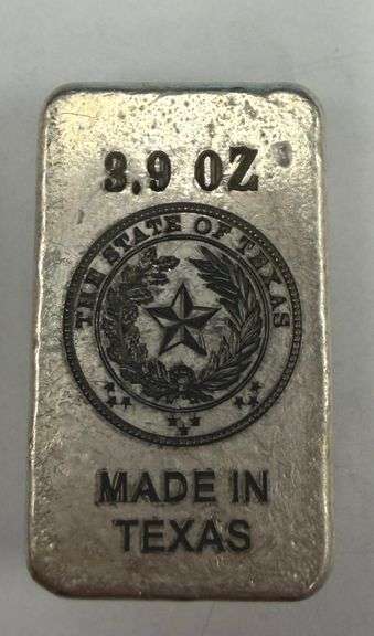 3.9oz Texas State Seal Silver Bar