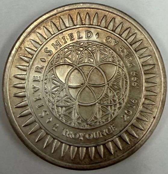 2oz Silver Shield .999 Fine Silver Round