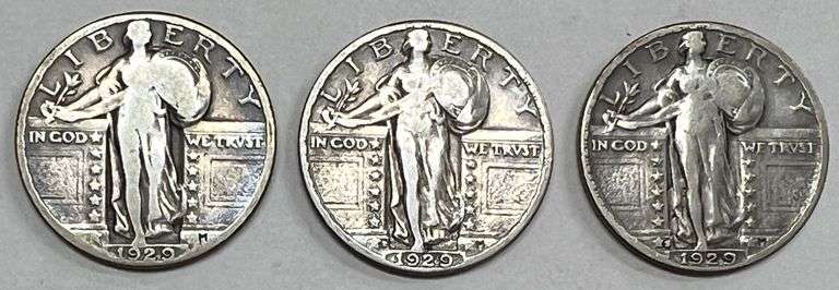 (3) Standing Liberty Quarters, 3 times the money