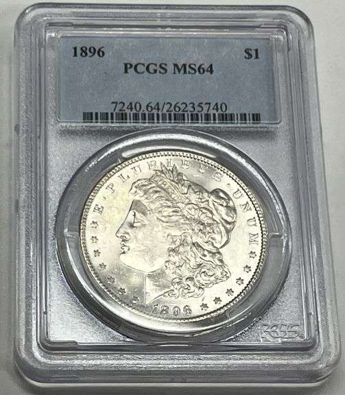 1896 Morgan Silver Dollar, PCGS MS64